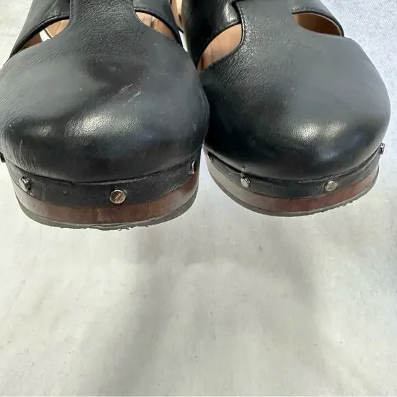 Vionic Faye black leather t strap closed toe clog US Size 9 Euro 41 - Picture 7 of 15